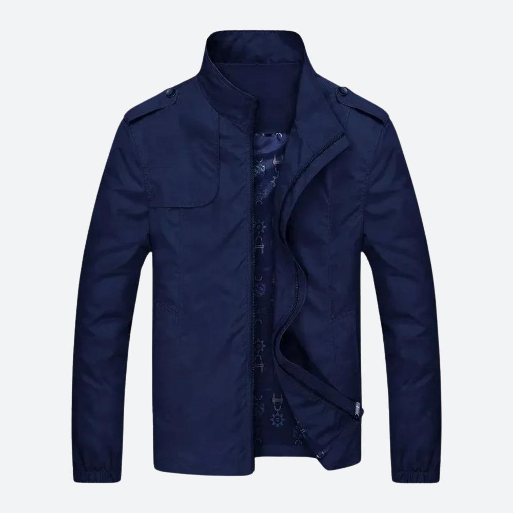 Desmond men's military jacket in Dark Blue, view 3