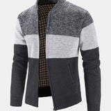 Carson - Knit Zip Cardigan with Baseball Collar