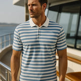 Kevin - Blue Striped Polo