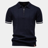 Lane - Knit Zip Collar Polo
