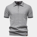 Lane - Knit Zip Collar Polo