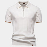 Lane - Knit Zip Collar Polo