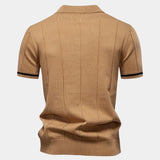 Lane - Knit Zip Collar Polo