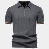 Lane - Knit Zip Collar Polo