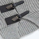 Gordon - Turtleneck Sweater with Leather Buckle Details