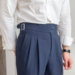 Gil men's high waist buckle dress pants, view 4