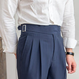 Gil men's high waist buckle dress pants, view 4