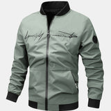 Preston - Zip-Up Bomber Jacket with Text Print