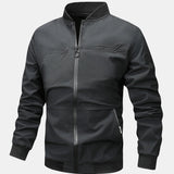 Preston - Zip-Up Bomber Jacket with Text Print