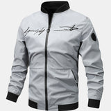 Preston - Zip-Up Bomber Jacket with Text Print