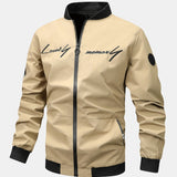 Preston - Zip-Up Bomber Jacket with Text Print