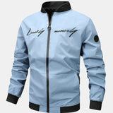 Preston - Zip-Up Bomber Jacket with Text Print