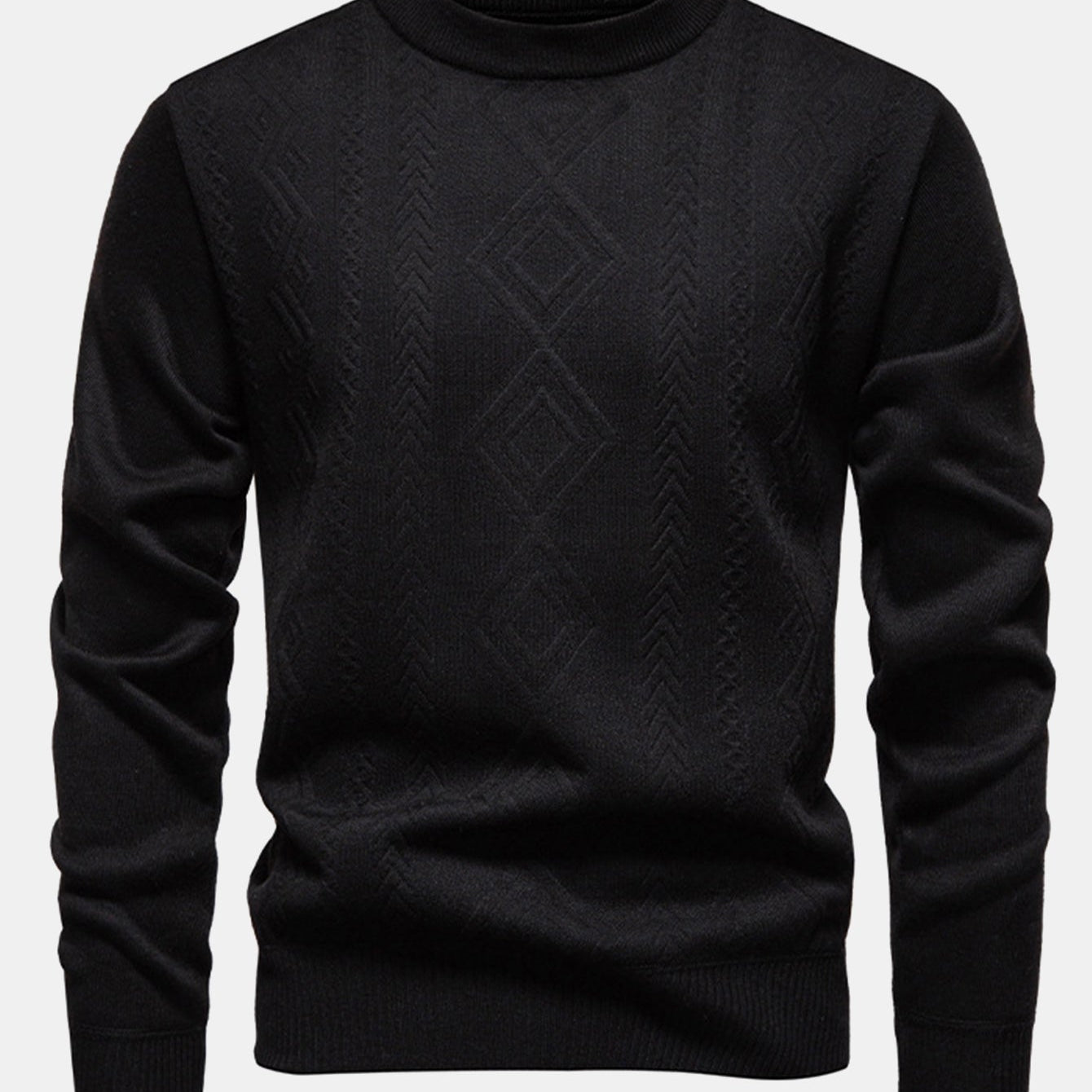 Miles - Geometric Jacquard Crew Neck Sweater