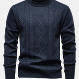 Miles - Geometric Jacquard Crew Neck Sweater