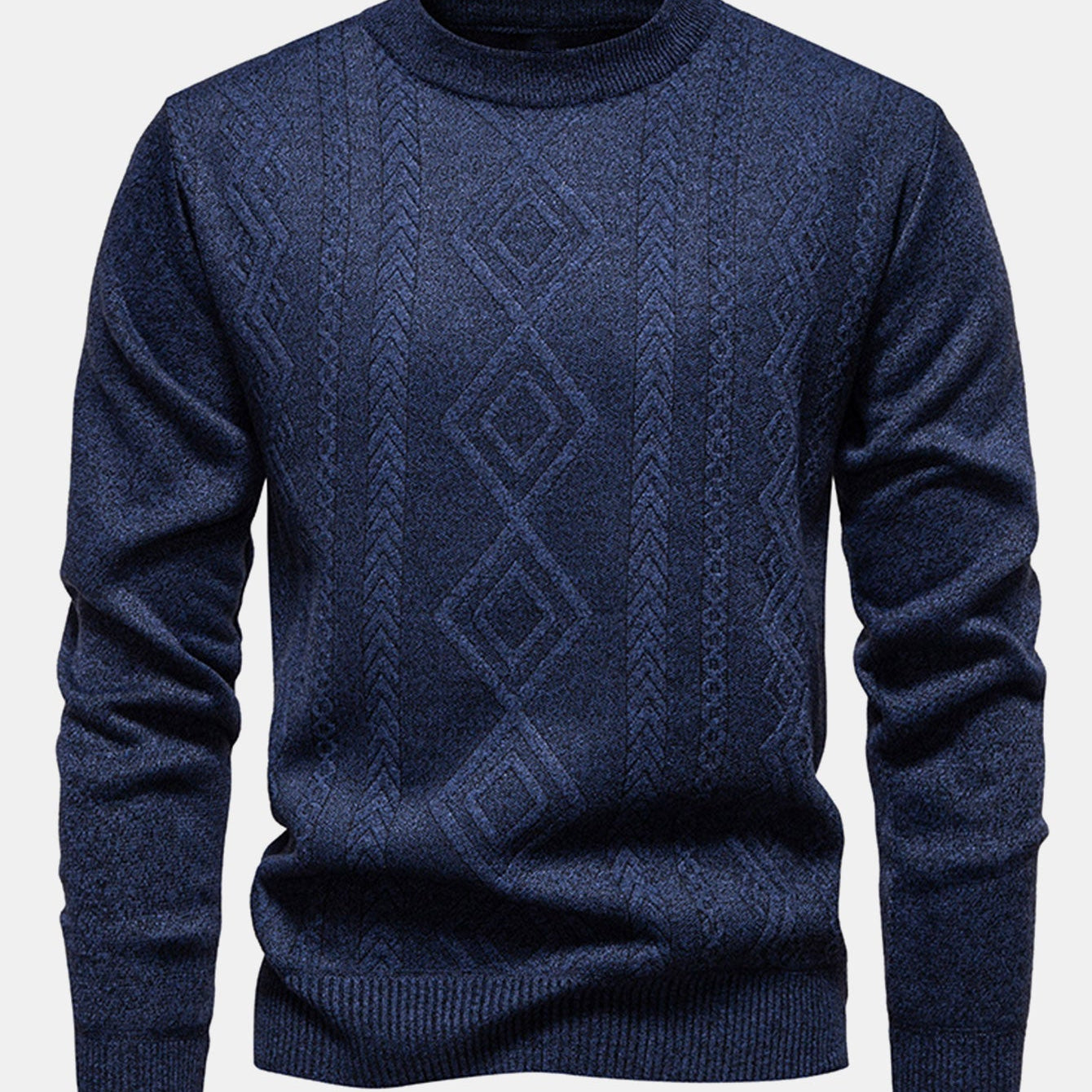 Miles - Geometric Jacquard Crew Neck Sweater