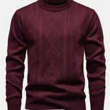 Miles - Geometric Jacquard Crew Neck Sweater