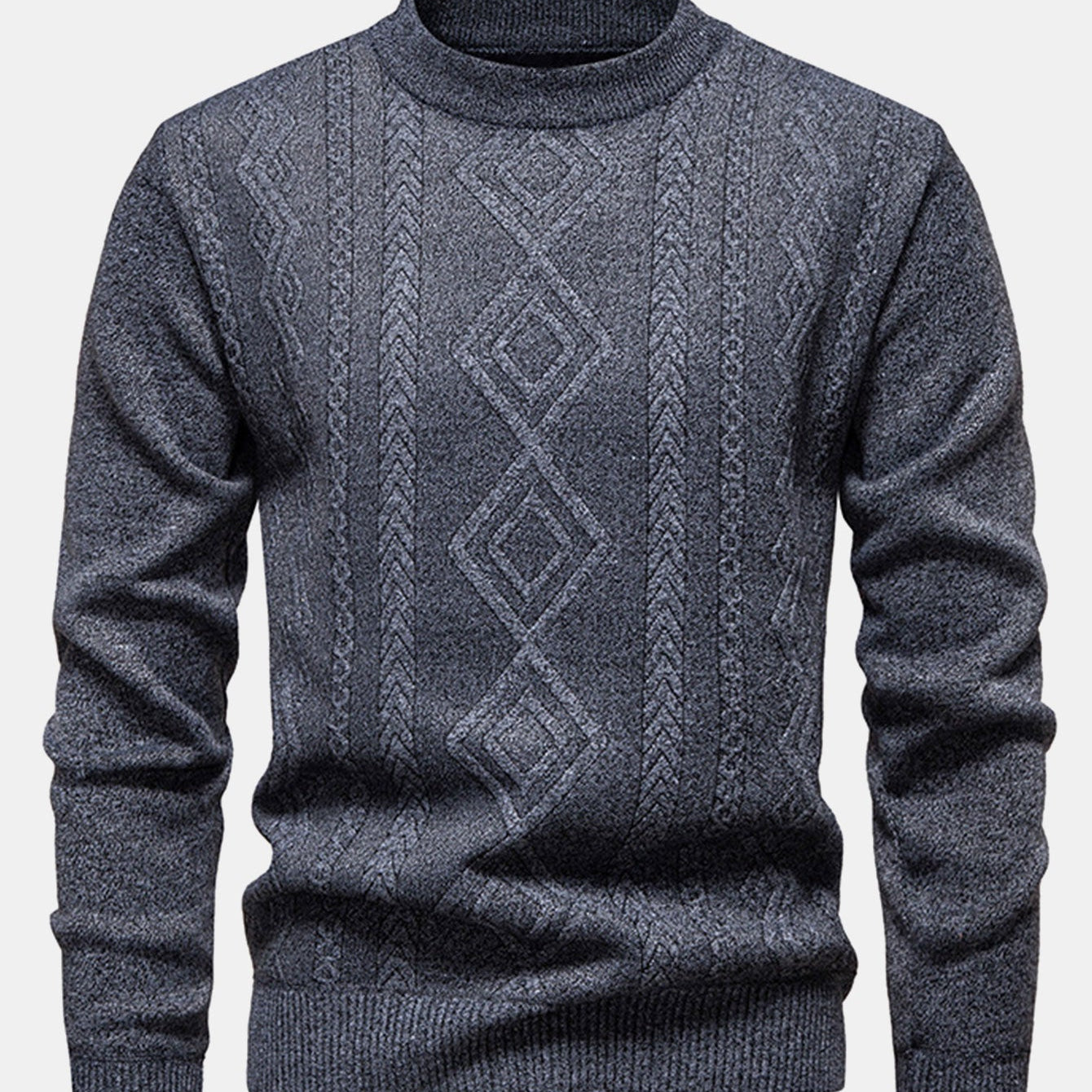Miles - Geometric Jacquard Crew Neck Sweater