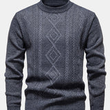 Miles - Geometric Jacquard Crew Neck Sweater