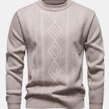 Miles - Geometric Jacquard Crew Neck Sweater