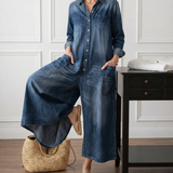 Monica - Denim Cotton Jumpsuit