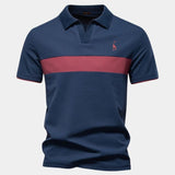 Kyle - White Polo with Contrast Stripes