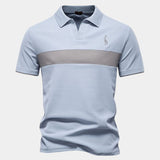 Kyle - White Polo with Contrast Stripes
