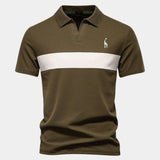 Kyle - White Polo with Contrast Stripes