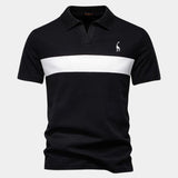 Kyle - White Polo with Contrast Stripes