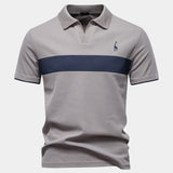 Kyle - White Polo with Contrast Stripes