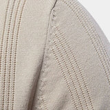 Keegan - Cream Textured Knit Polo
