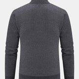 Gordon - Knitted Baseball Collar Zip Sweater