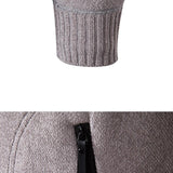 Gordon - Knitted Baseball Collar Zip Sweater