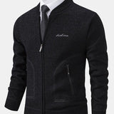 Gordon - Knitted Baseball Collar Zip Sweater