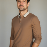 Patrick - Long Sleeve Polo with Ribbed Cuffs