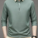 Patrick - Long Sleeve Polo with Ribbed Cuffs