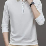 Patrick - Long Sleeve Polo with Ribbed Cuffs