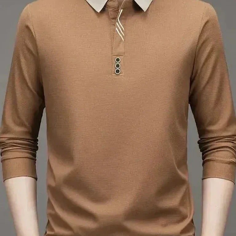 Patrick - Long Sleeve Polo with Ribbed Cuffs