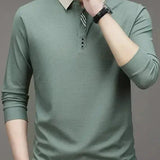 Patrick - Long Sleeve Polo with Ribbed Cuffs