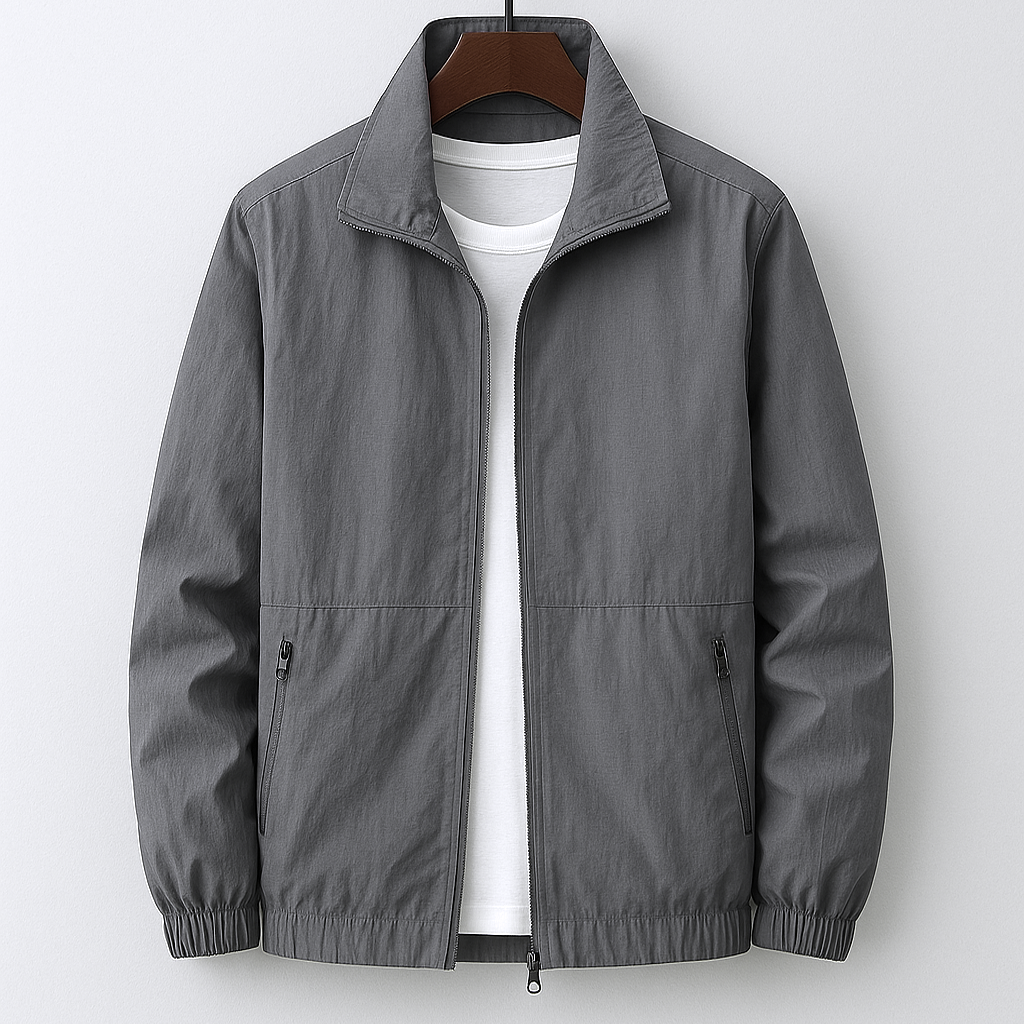 Rocco men's transitional jacket in Grey, view 4