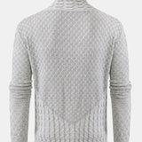 Fraser - Jacquard Knit Turtleneck with Leather Buckle Details