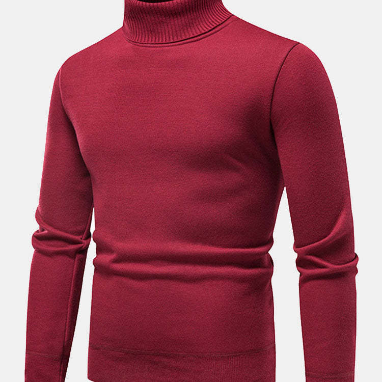 Theodore - Faux Fur Lined Turtleneck Sweater