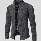 Emeric - Grey Textured Zip Jacket
