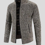 Emeric - Grey Textured Zip Jacket