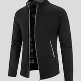 Emeric - Grey Textured Zip Jacket