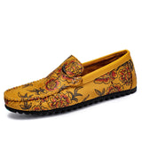 Marc - Floral Embossed Leather Loafers