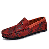 Marc - Floral Embossed Leather Loafers