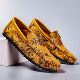 Marc - Floral Embossed Leather Loafers