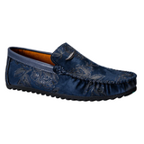 Marc - Floral Embossed Leather Loafers