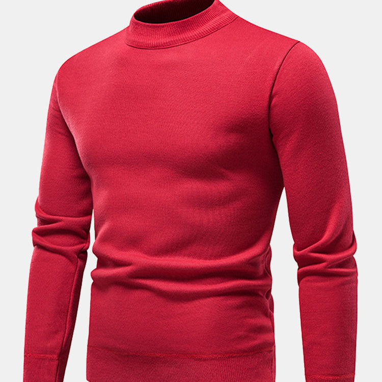 Sawyer - Faux Fur Lined Stand Collar Sweater
