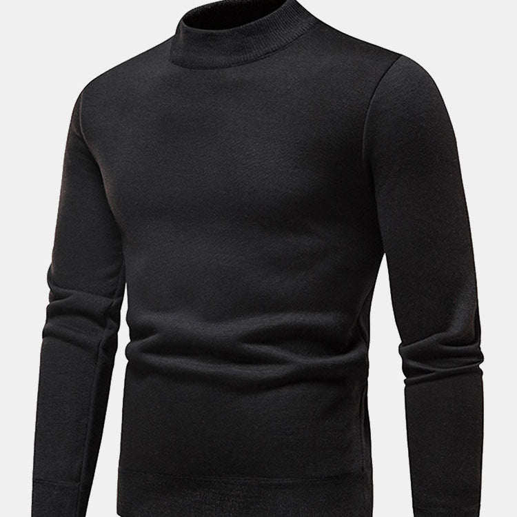 Sawyer - Faux Fur Lined Stand Collar Sweater